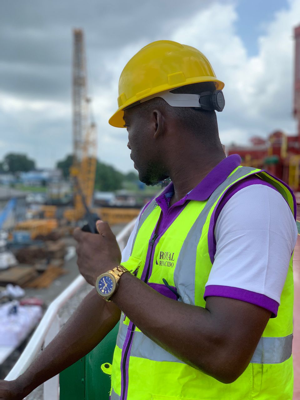 Royal Renacido staff at a Lagos port